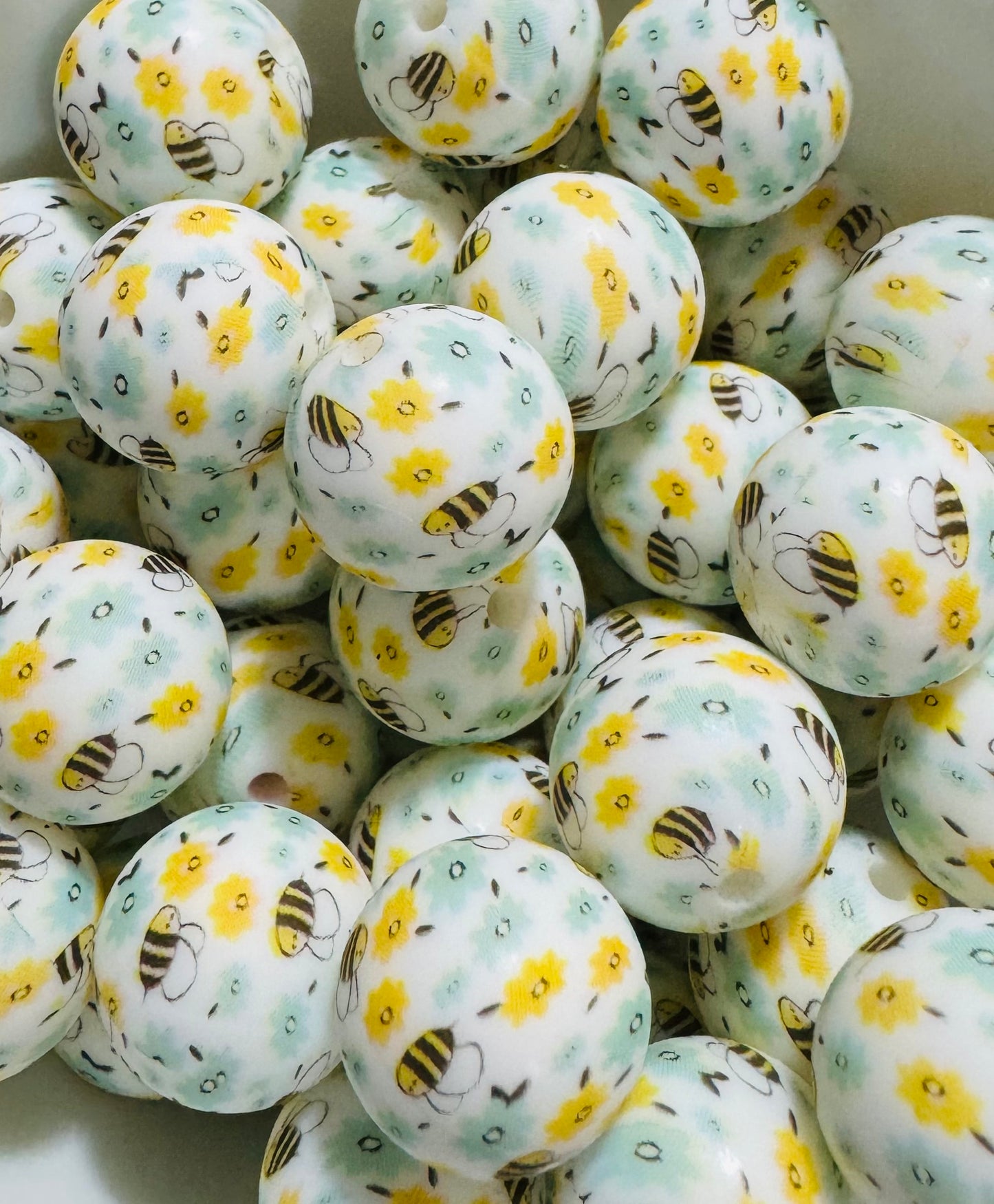 Bumble Bee Print Bead