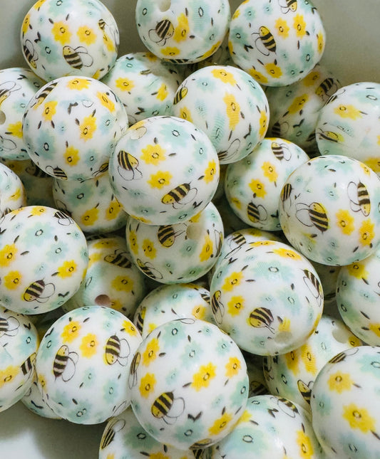 Bumble Bee Print Bead