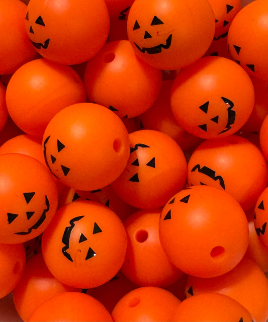 Jack O Lantern Print Bead